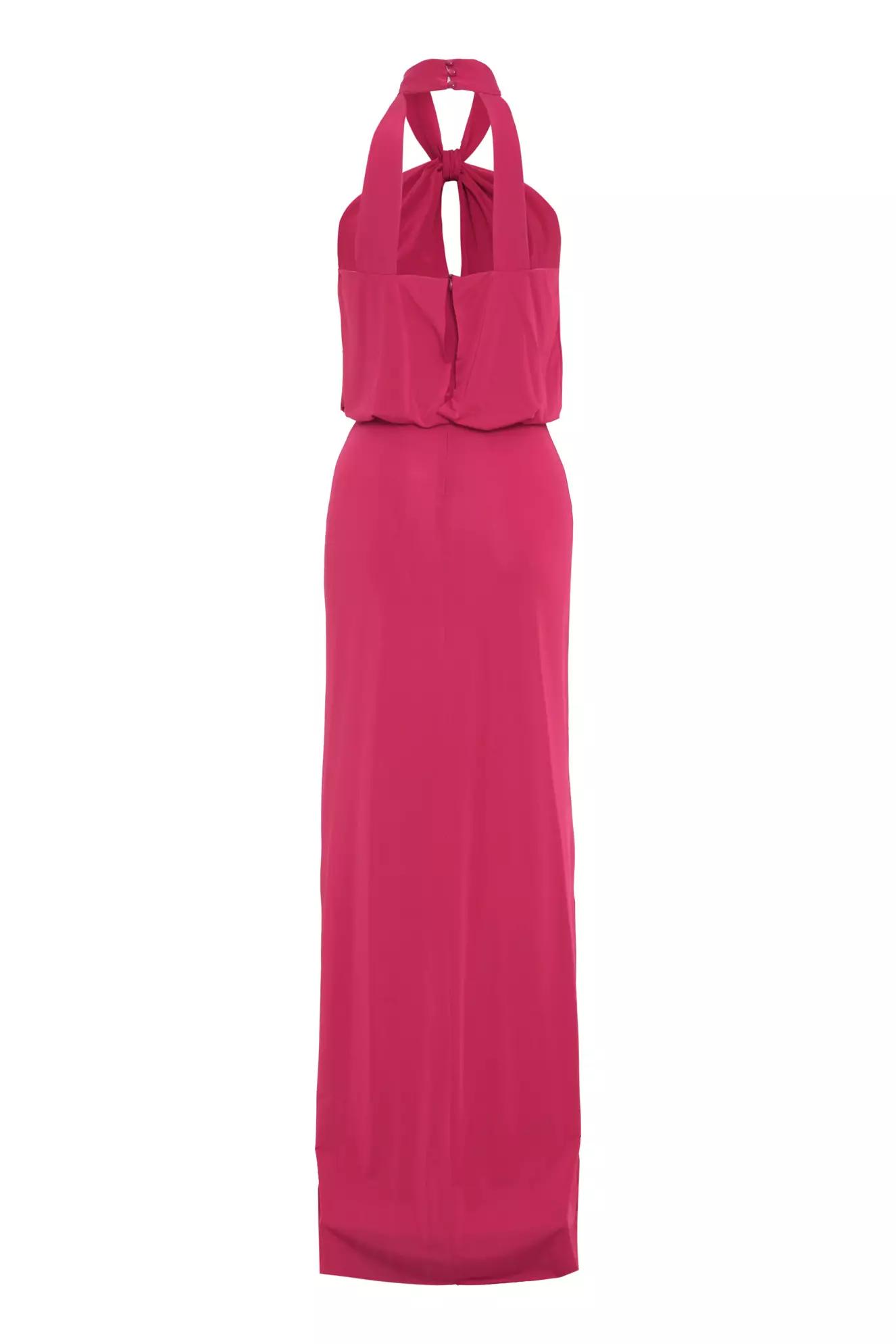 Fuchsia sendy sleeveless long dress