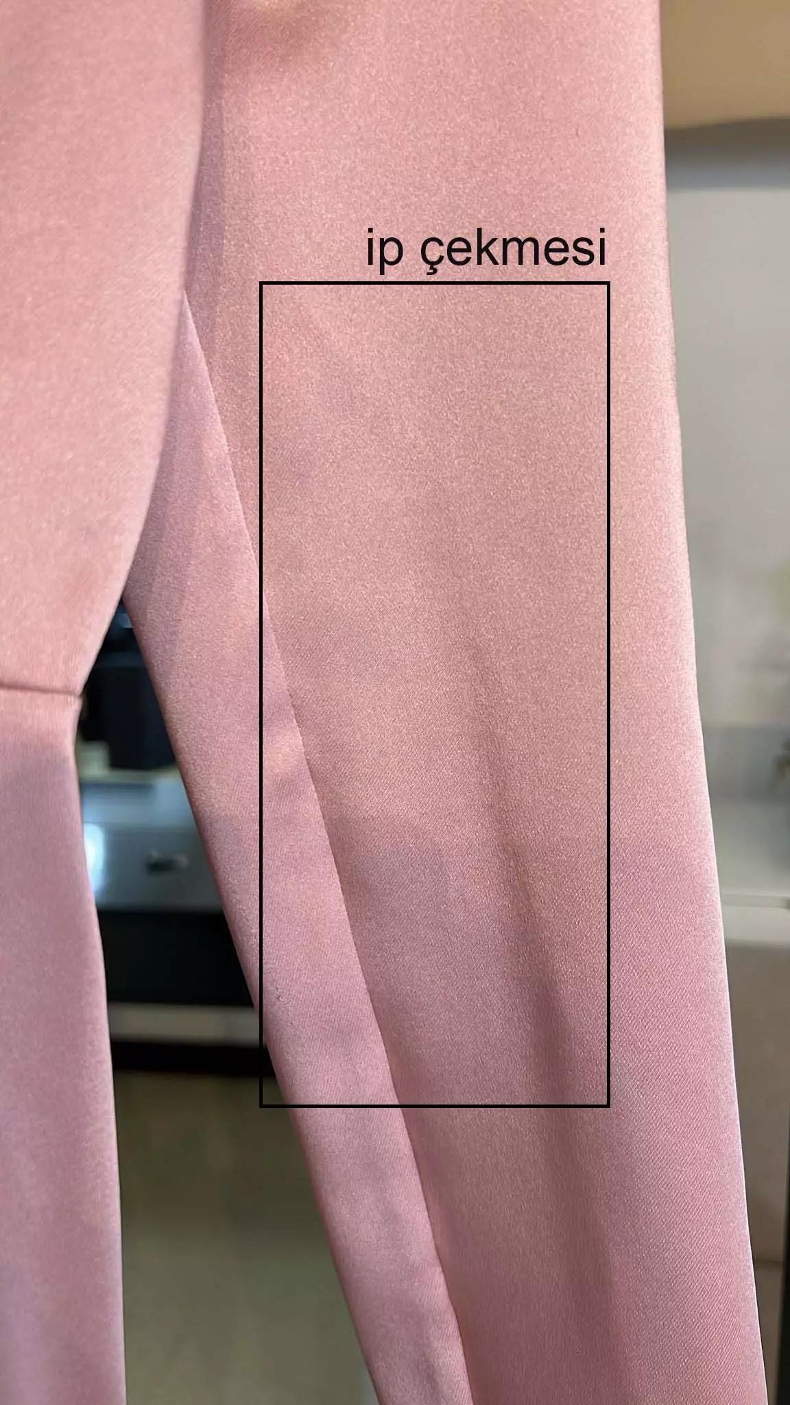 Blush satin long sleeve long dress