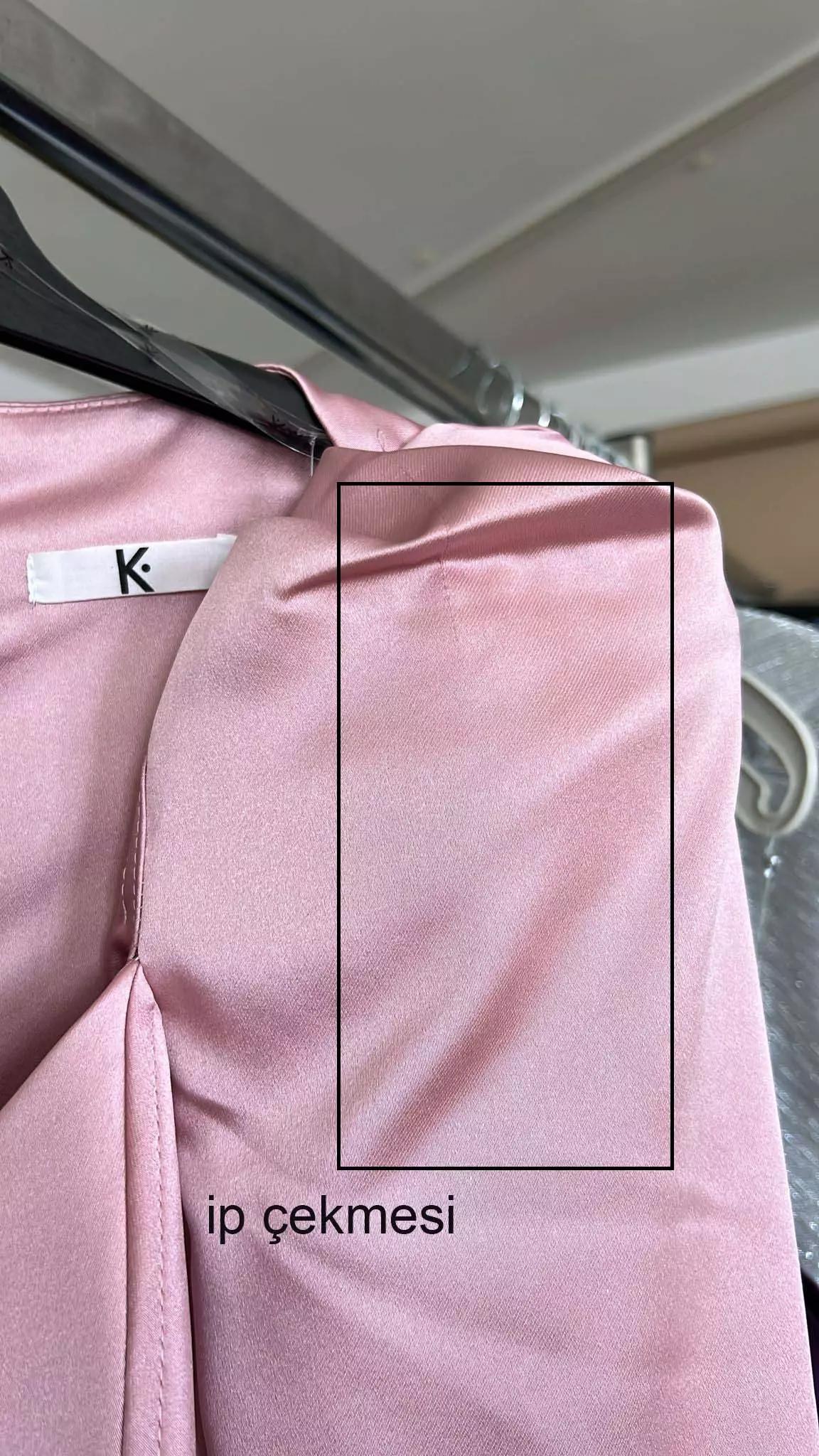 Blush satin long sleeve long dress