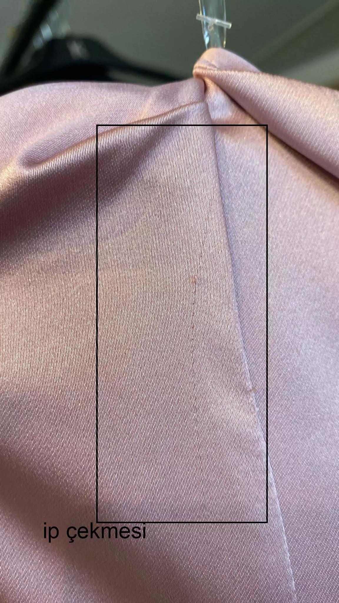 Blush satin long sleeve long dress