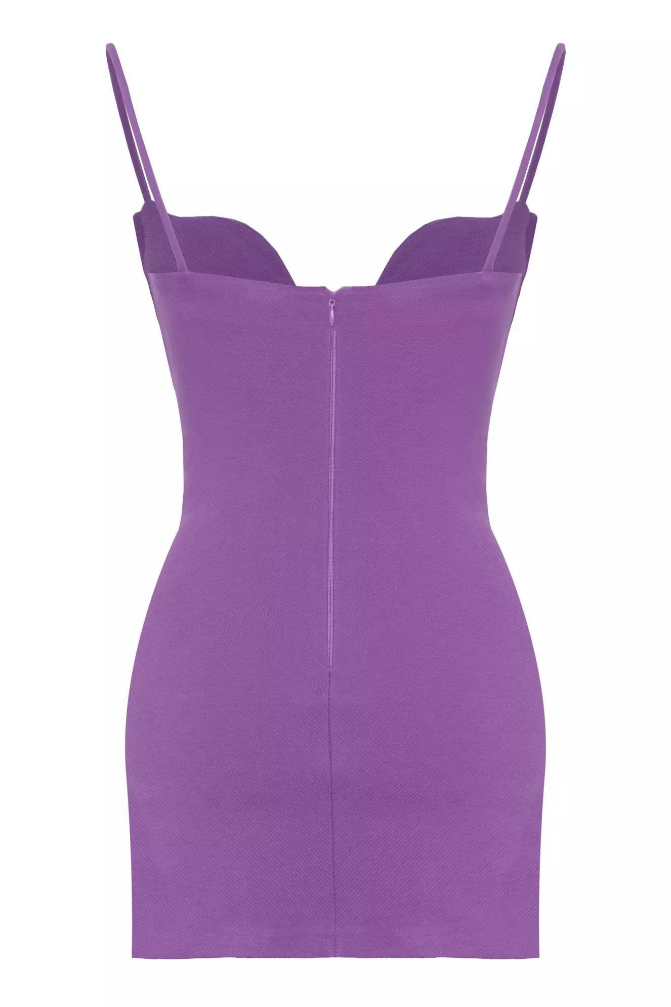 Purple felisha sleeveless mini dress