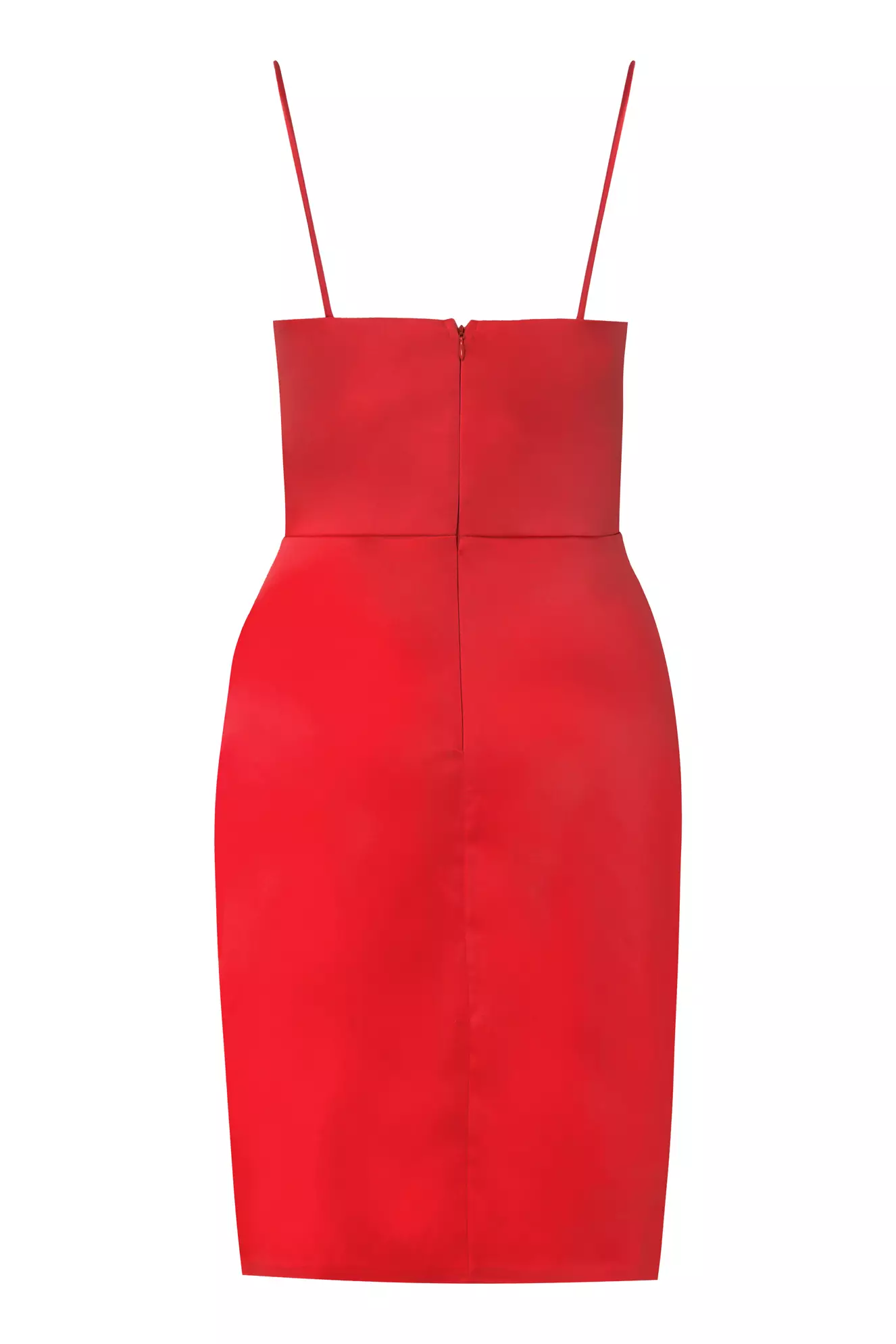 Red Plus Size Satin Sleeveless Mini Dress | Party Dress | Fervente